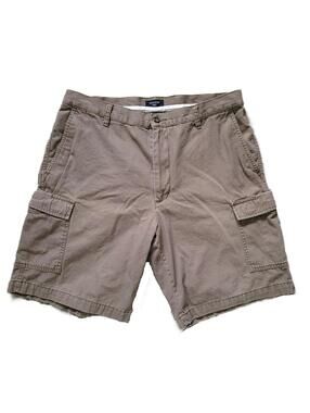 Dockers Men's 36" Cargo Shorts Tan/Khaki Relaxed Fit Flat Front Casual